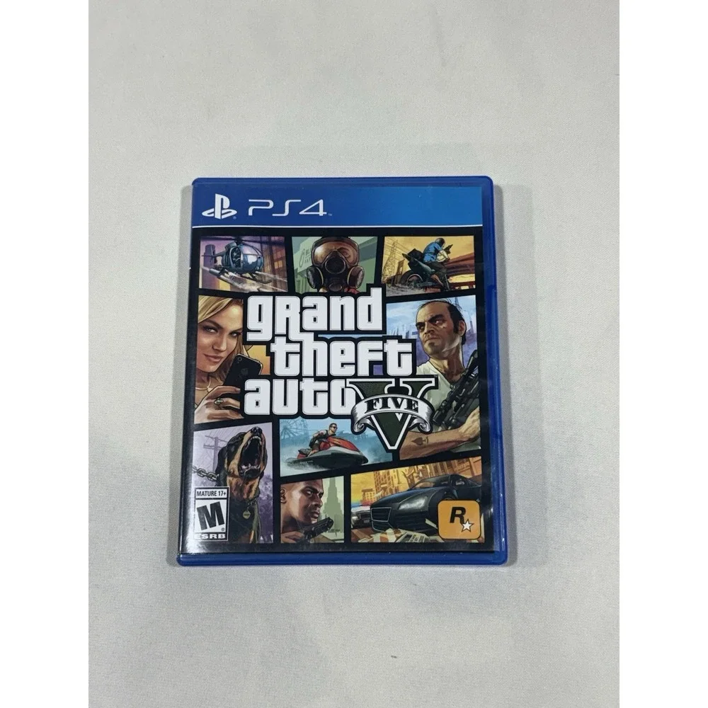 Grand Theft Auto V Sony Playstation PS4 Complete CIB w/ Manual & Map